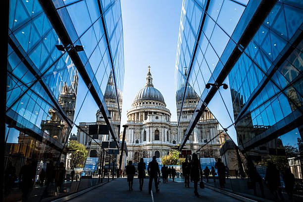 View of St Paul's Cathedral from the One New Change retail area.